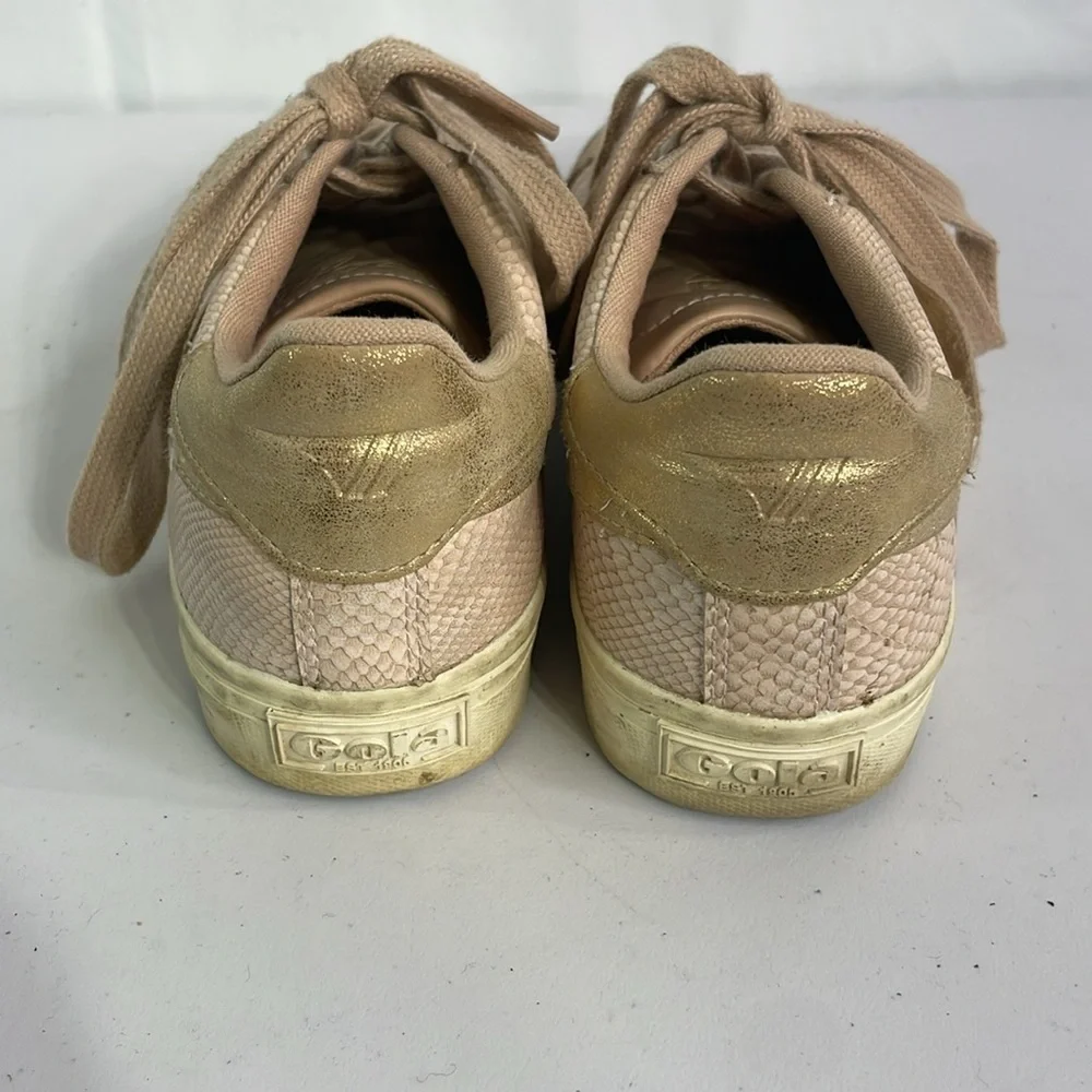 Gola soft, pink, and gold sneakers